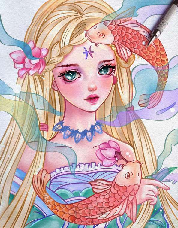 原创图-板绘双鱼公主