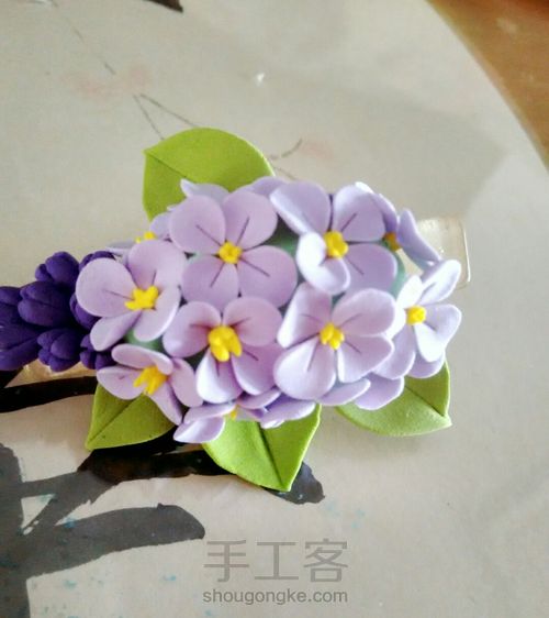 粘土花发簪 第17步