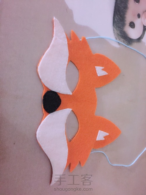 简单狐狸面具手工制作图片