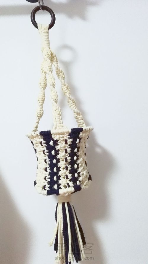 macrame 双色吊篮