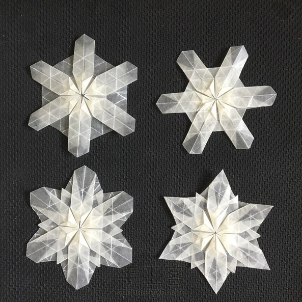 六瓣雪花76四式76折纸教程
