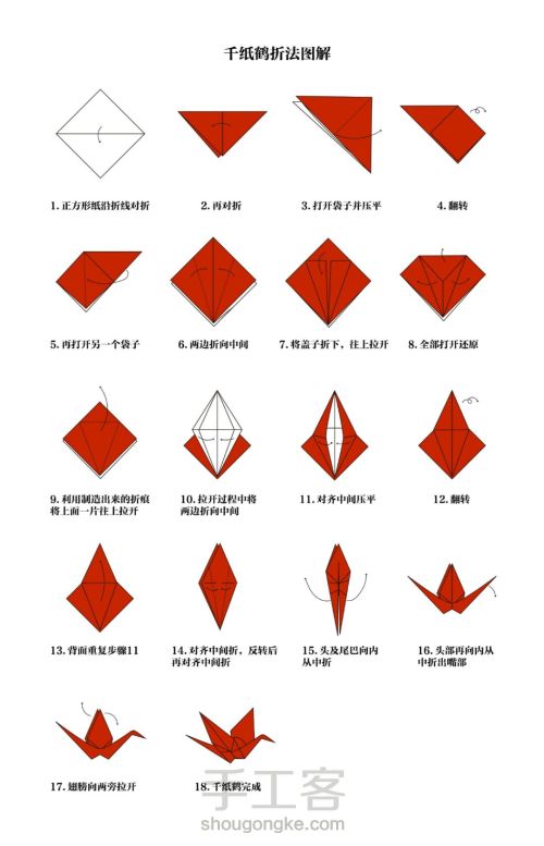 用钱折纸鹤的折法图解图片
