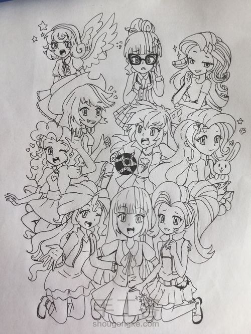 小马宝莉小马国女孩大合照 第12步