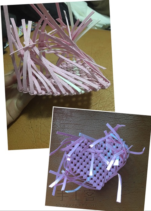 纸藤心形小礼盒