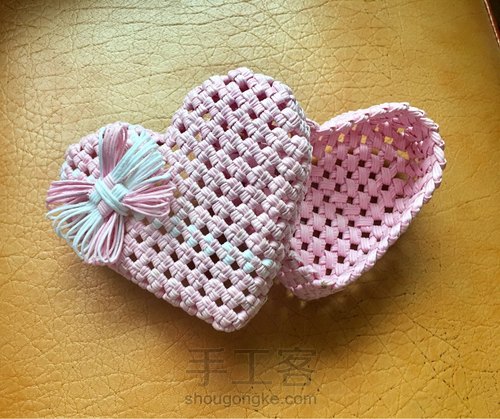 纸藤心形小礼盒