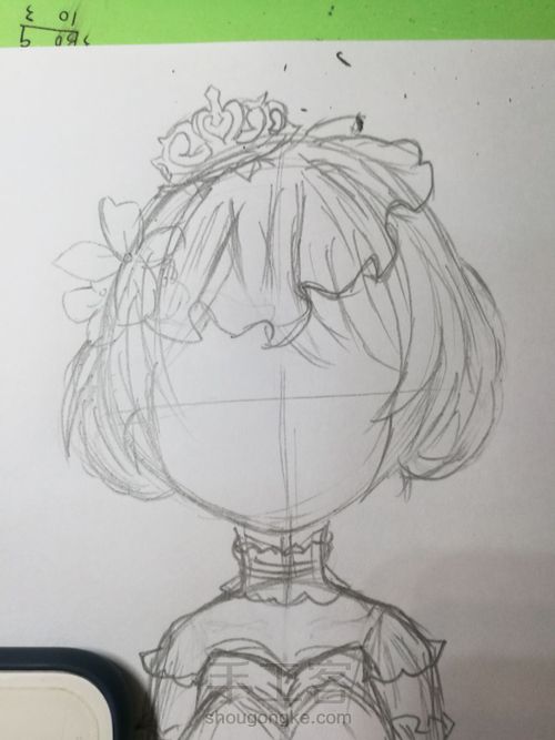 初夏手绘王者荣耀小乔纯白花嫁同人