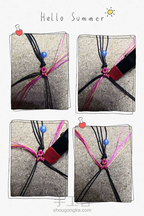 璐川手绳记之--桃花劫19号戒指圈 第7步